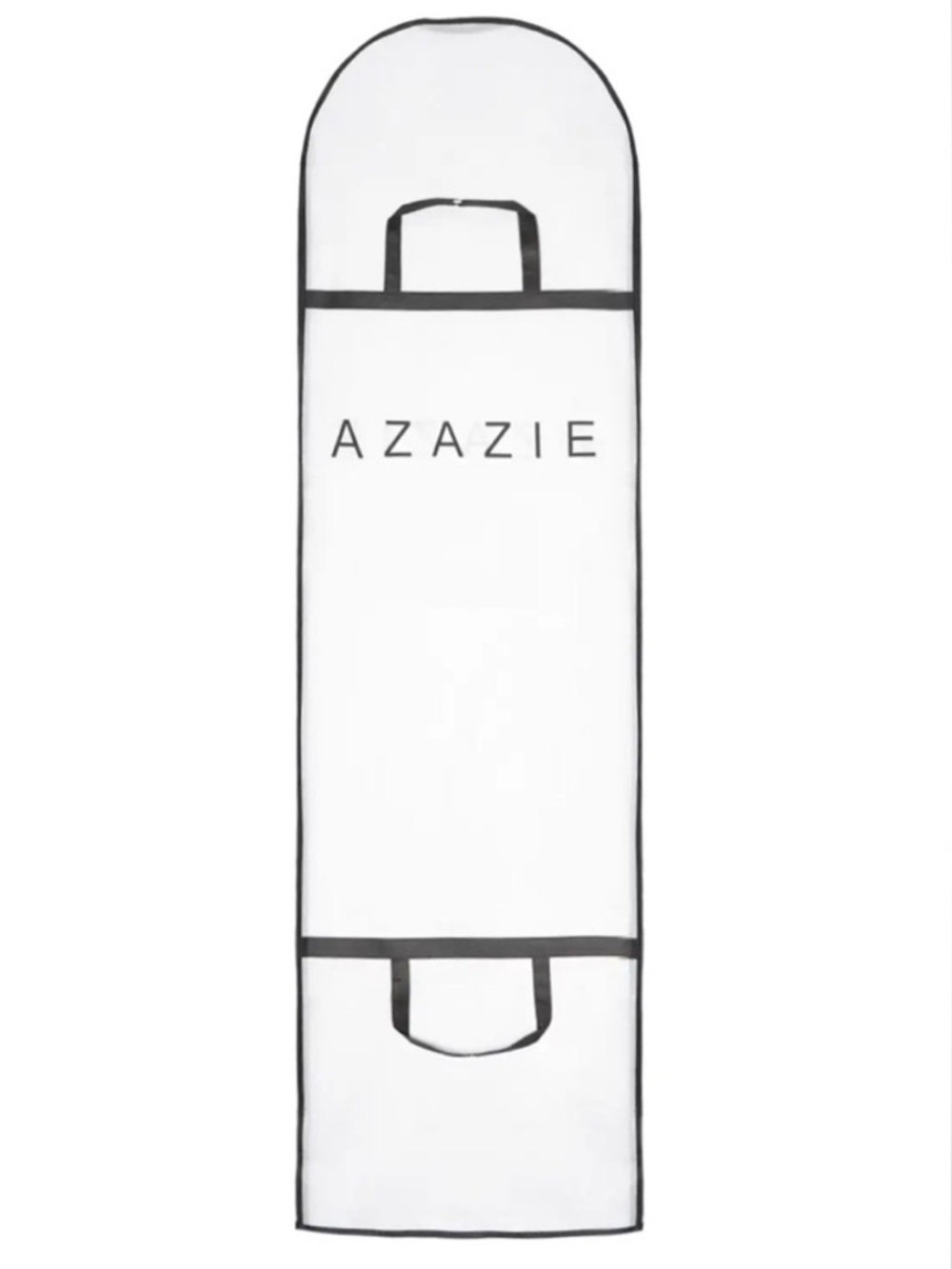 Azazie White and Black Garment Bag